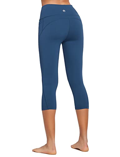 Women's High Waisted Capri Leggings with Pockets