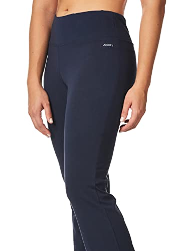 Women's Dark Navy Slim Bootleg Yoga Pants, X-Large