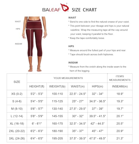 Women's High Waisted Capri Leggings with Pockets