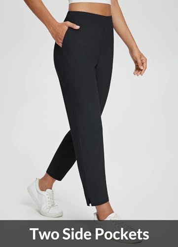 Women's Pickleball Stretch Pants with High Waist and Pockets