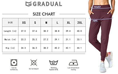 Women's High Waisted Joggers for Pickleball in Maroon