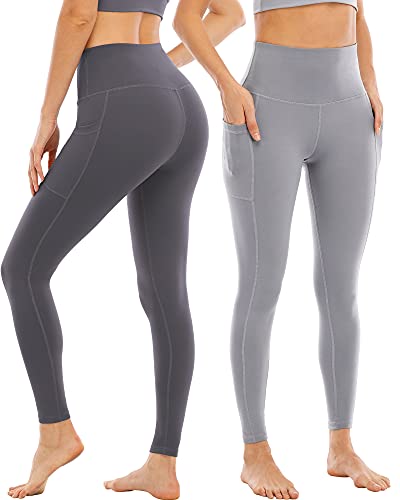 YOUNGCHARM Women's High Waist Leggings with Pockets