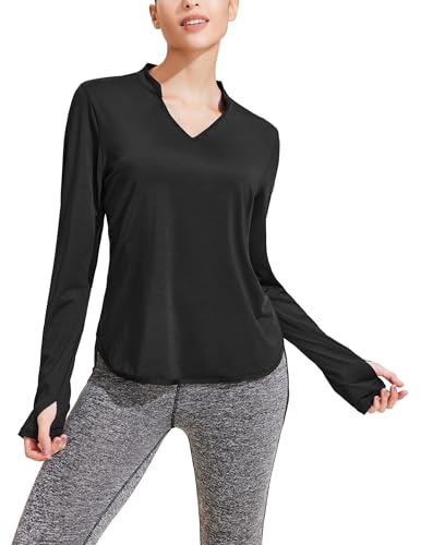 Women's Moisture-Wicking Long Sleeve Pickleball Workout Shirt