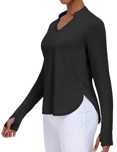 Women's Moisture-Wicking Long Sleeve Pickleball Workout Shirt