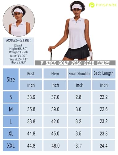 Women's Sleeveless Pickleball Polo Shirt, Royal Blue, Large