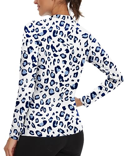Blue Leopard Women's Pickleball 3/4 Zip Pullover