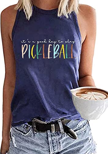 Women's Play Pickleball Tank Top Cute Summer Sport