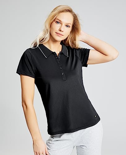 MIER Women's Short Sleeve Polo Shirt for Pickleball