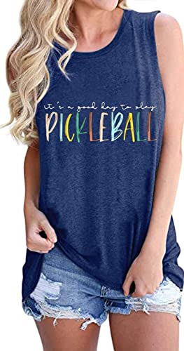 Women's Play Pickleball Tank Top Cute Summer Sport