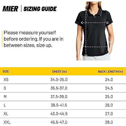 MIER Women's Short Sleeve Polo Shirt for Pickleball