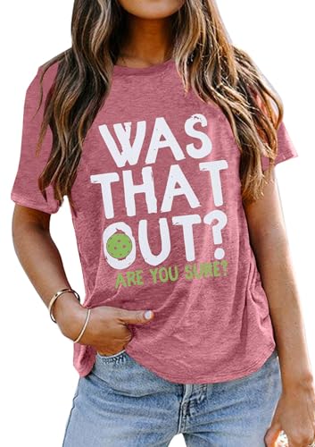 Women's Pickleball Graphic Tee - Pink XL