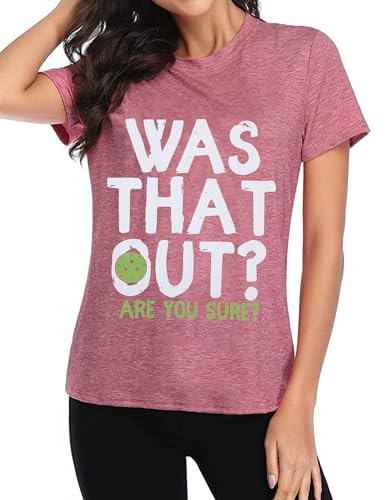 Women's Pickleball Graphic Tee - Pink XL