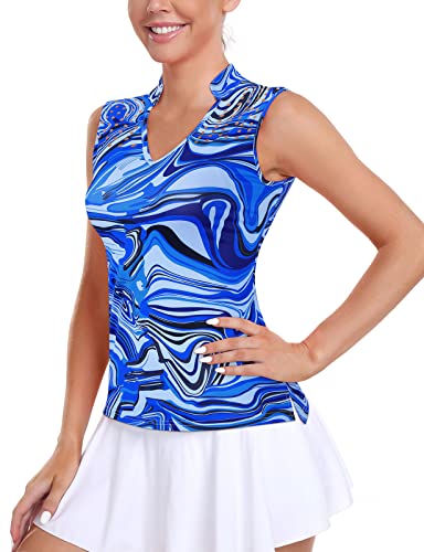 Women's Pickleball Tank Top Blue Large