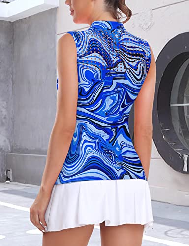 Women's Pickleball Tank Top Blue Large