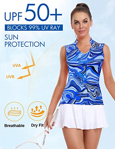 Women's Pickleball Tank Top Blue Large