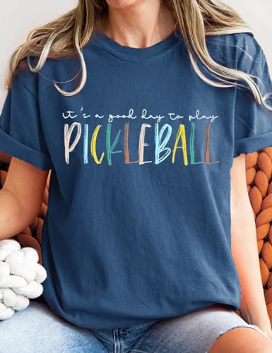 Women's "Good Day to Play" Pickleball T-Shirt - Blue
