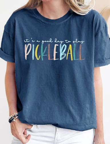 Women's "Good Day to Play" Pickleball T-Shirt - Blue