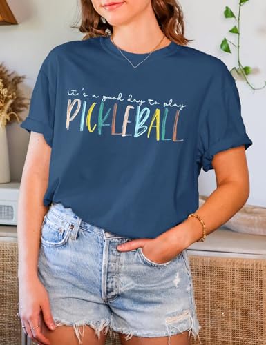 Women's "Good Day to Play" Pickleball T-Shirt - Blue