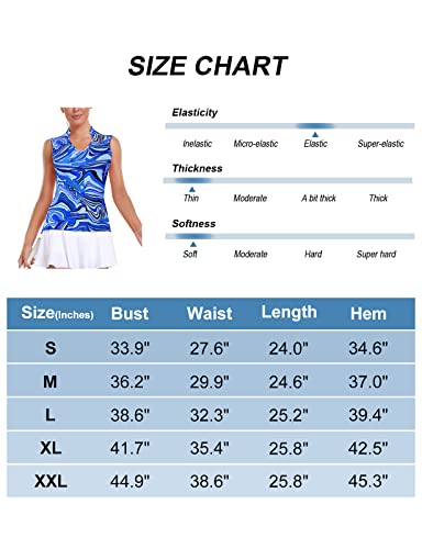 Women's Pickleball Tank Top Blue Large