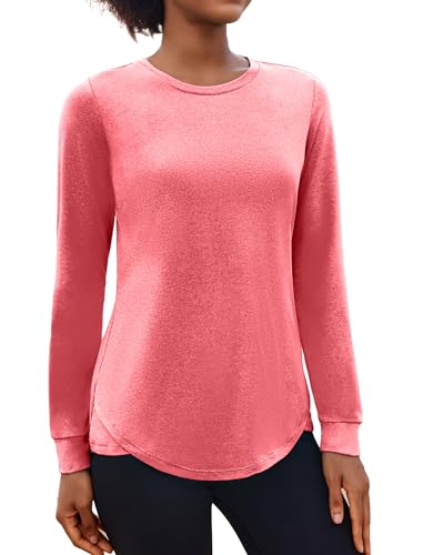 Women's Long Sleeve Pickleball Workout Top A_Red XX-Large