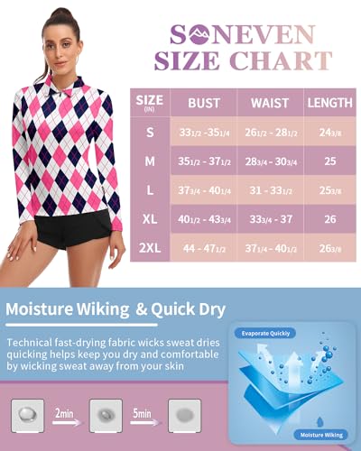 Women's Argyle Pickleball Golf Shirt: Stylish Outfit