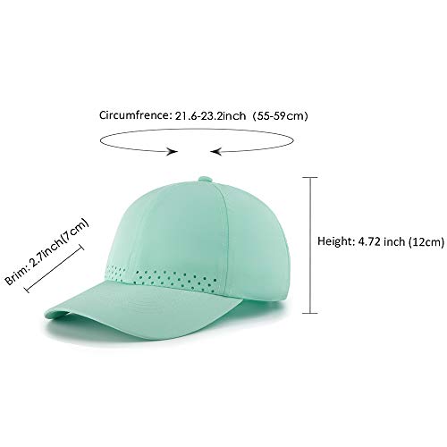 Women's Quick-Dry Mesh Baseball Cap UV Protection - Aqua