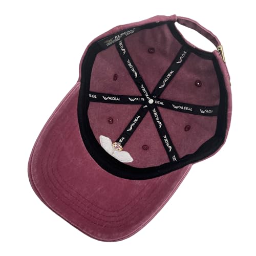 Waldeal Adjustable Vintage Pickleball Baseball Cap, Red