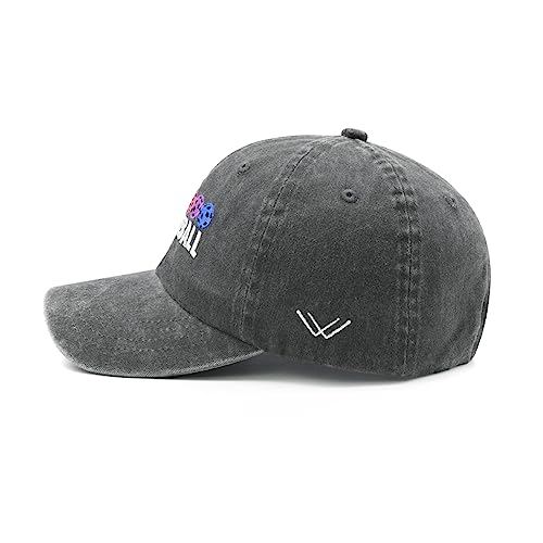 Embroidered Pickleball Hat - Adjustable Washed Cotton Cap