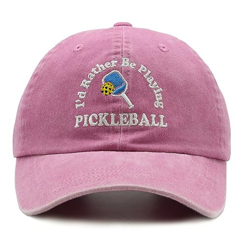 Pink Washed Pickleball Hat for Men and Women