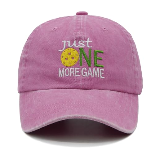 Waldeal Funny Pickleball Embroidered Baseball Cap - Pink