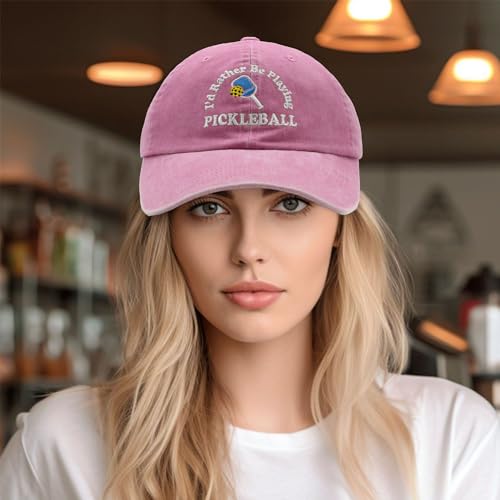 Pink Washed Pickleball Hat for Men and Women
