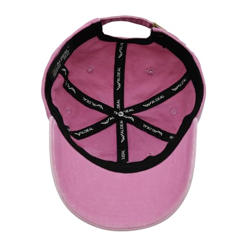 Waldeal Funny Pickleball Embroidered Baseball Cap - Pink