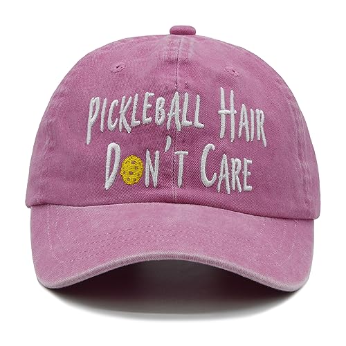 Embroidered Pickleball Hat, Unisex Baseball Cap, Pink