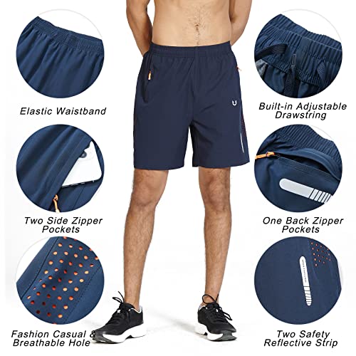 Mens Quick Dry Athletic Shorts for Pickleball Gymnasium