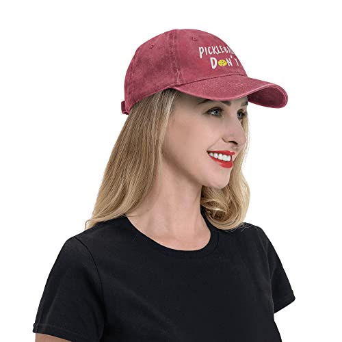 Pickleball Hair Don't Care Embroidered Baseball Cap