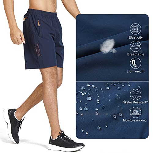 Mens Quick Dry Athletic Shorts for Pickleball Gymnasium