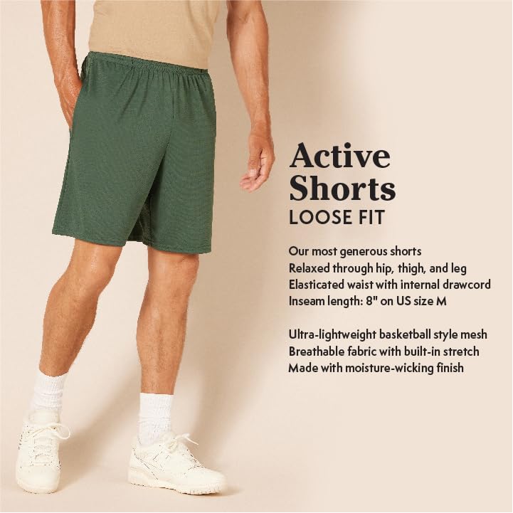 Amazon Essentials Men's Performance Tech Loose-Fit Shorts Pack