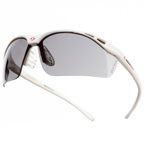 Gearbox White Frame Eyewear with Smoke Lens