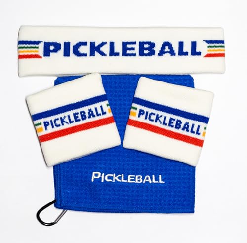 Retro Pickleball Headbands & Wristband Set: Perfect Gift