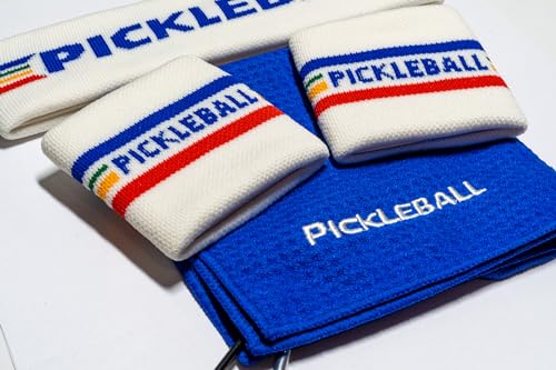 Retro Pickleball Headbands & Wristband Set: Perfect Gift