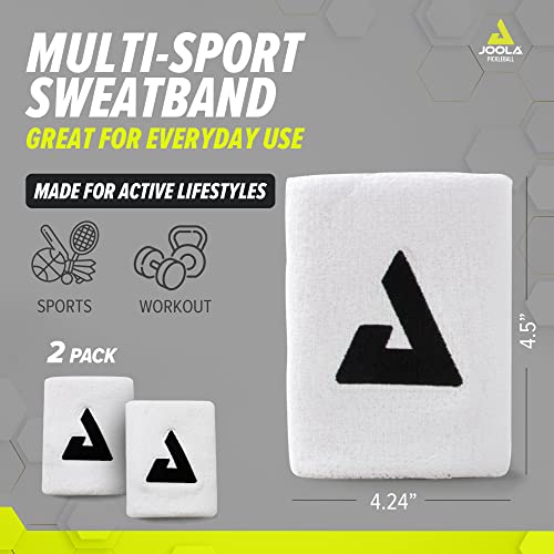 White 4 Inch Elastic Wristbands for Pickleball Accessory