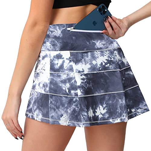 Husnainna High Waisted Athletic Golf Skort with Pockets