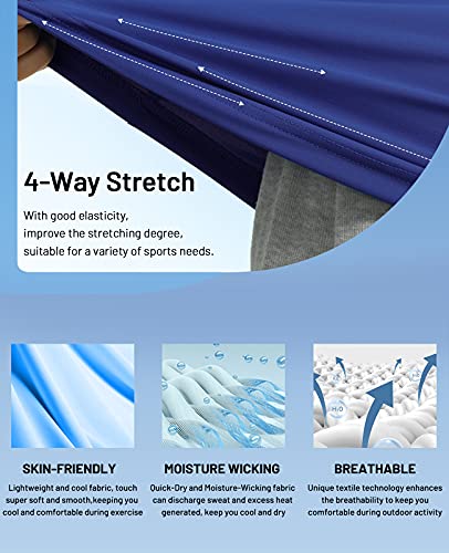 MIER Women's Pickleball Polo Shirt, V-Neck, Navy, XL