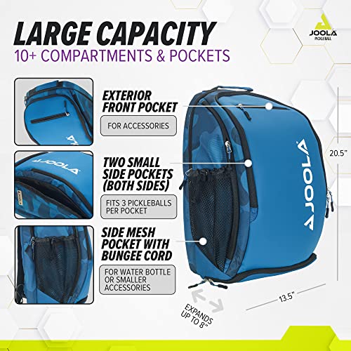 JOOLA Vision II Deluxe Pickleball Backpack - Blue
