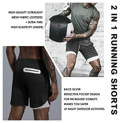 Men's 2 in 1 Pickleball Sports Shorts