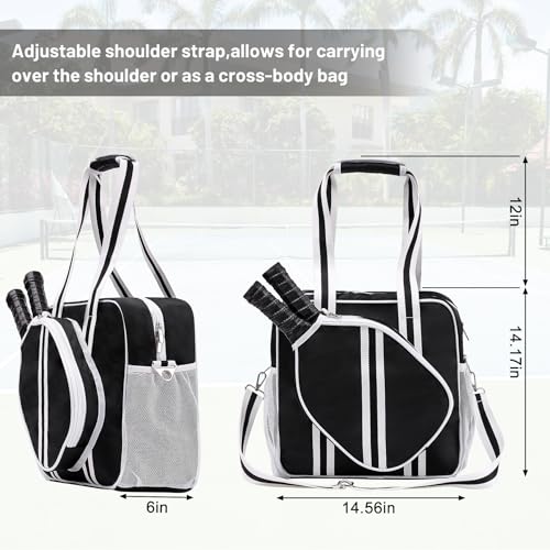 Pickleball Paddle Shoulder Bag with Adjustable Strap