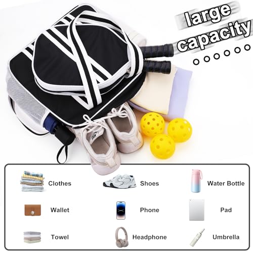 Pickleball Paddle Shoulder Bag with Adjustable Strap