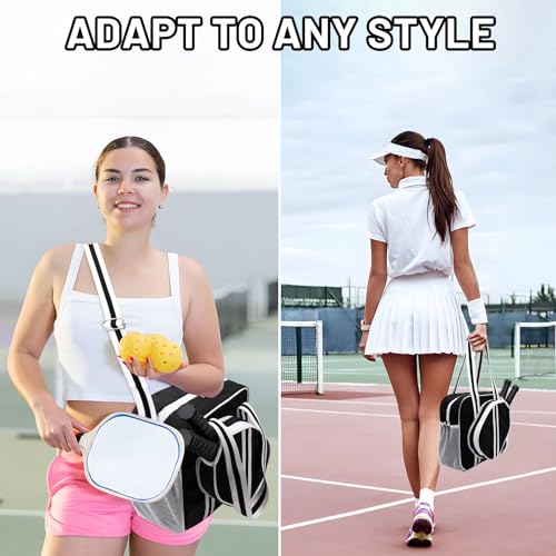 Pickleball Paddle Shoulder Bag with Adjustable Strap