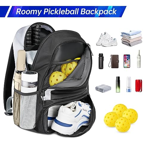 YOREPEK Pickleball Backpack with Shoe Compartment for Men and Women