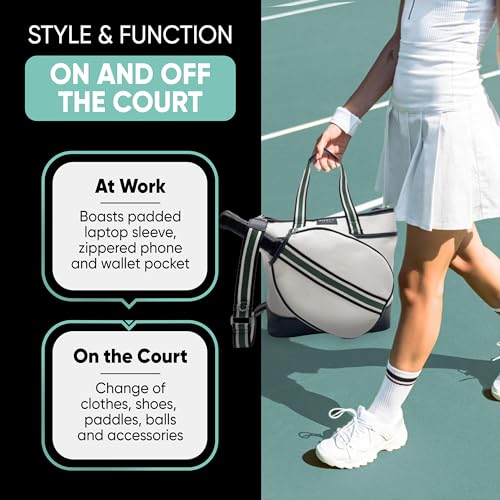 Luxury Women's Pickleball Tote Bag in Stylish Brown